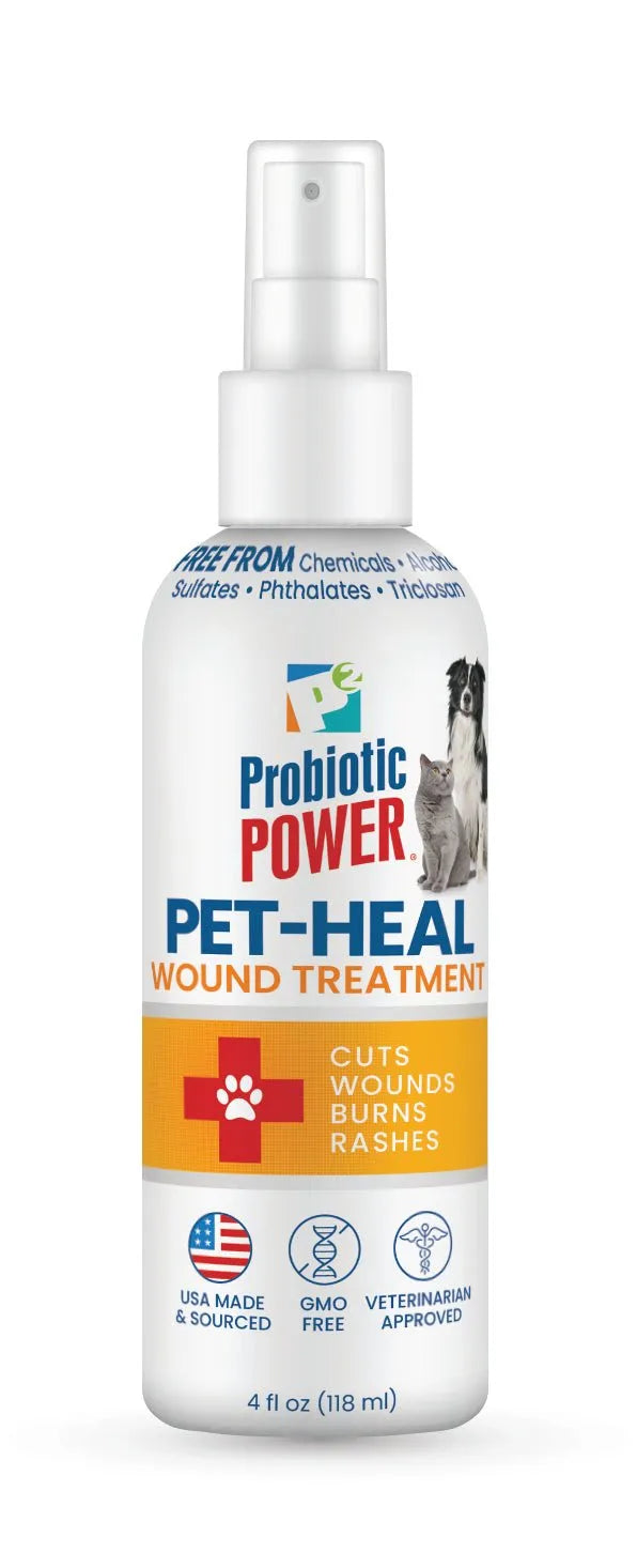 Purrfect Pet Kingdom - Pet-Heal Probiotic Wound Treatment Spray ? Natural, Organic, - Probiotics