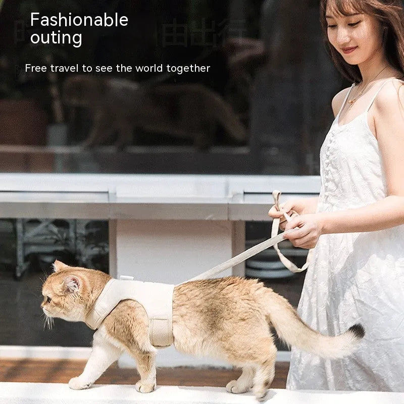 Purrfect Pet Kingdom® - Pet Outing Hand Holding Rope Chest Strap Anti Breaking Loose - 0