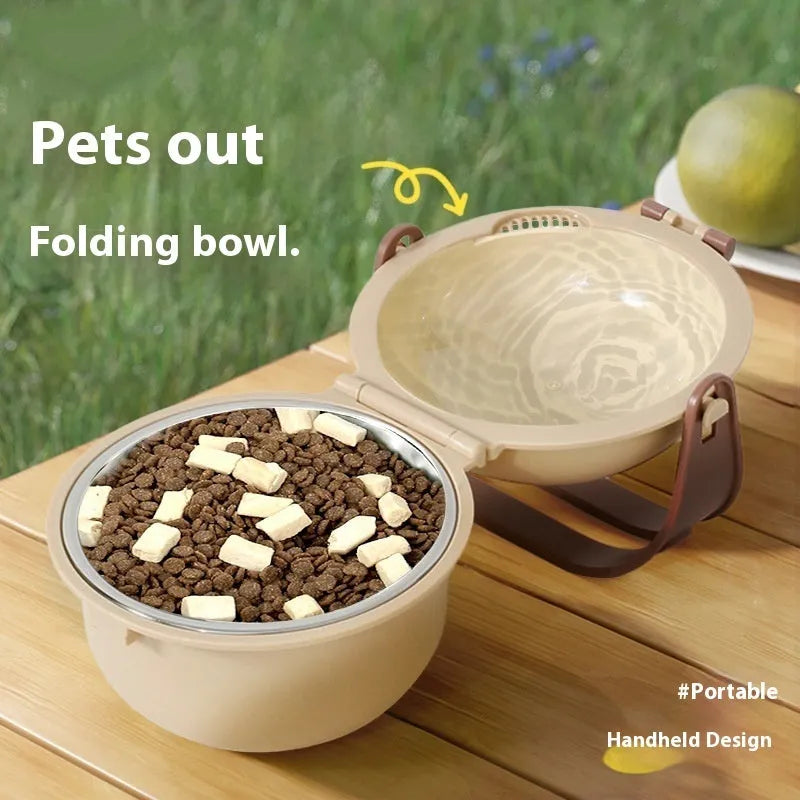 Purrfect Pet Kingdom® - Pet Portable Folding Outdoor Dog Feeding Drinking Bowl - Dog Travel Bowls