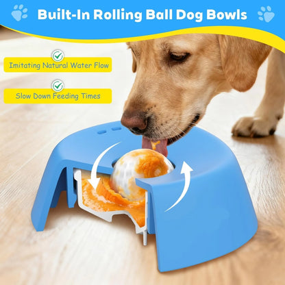 Purrfect Pet Kingdom® - Pet Slow Feeder Non-Slip Spherical Dog Licking Bowl - Slow Feeder Bowls