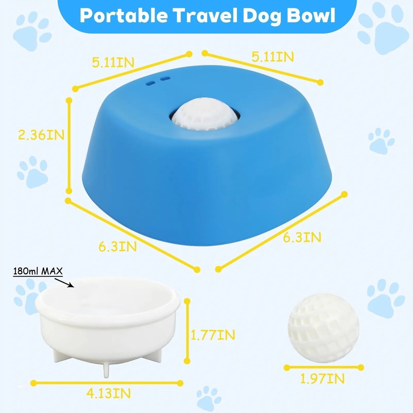 Purrfect Pet Kingdom® - Pet Slow Feeder Non-Slip Spherical Dog Licking Bowl - Slow Feeder Bowls