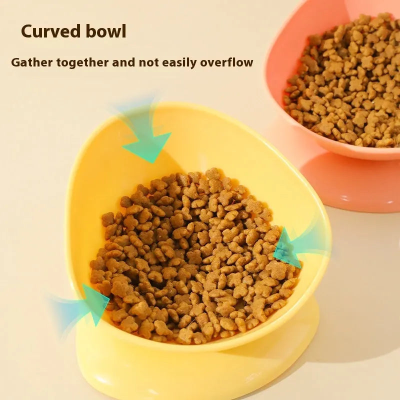 Purrfect Pet Kingdom® - Pet Solid Color Large Caliber Anti Spill Cat Bowl - Bowls