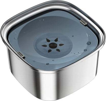 Purrfect Pet Kingdom® - Pet Stainless Steel Water Bowl Large Capacity Floating - Water Dispensers