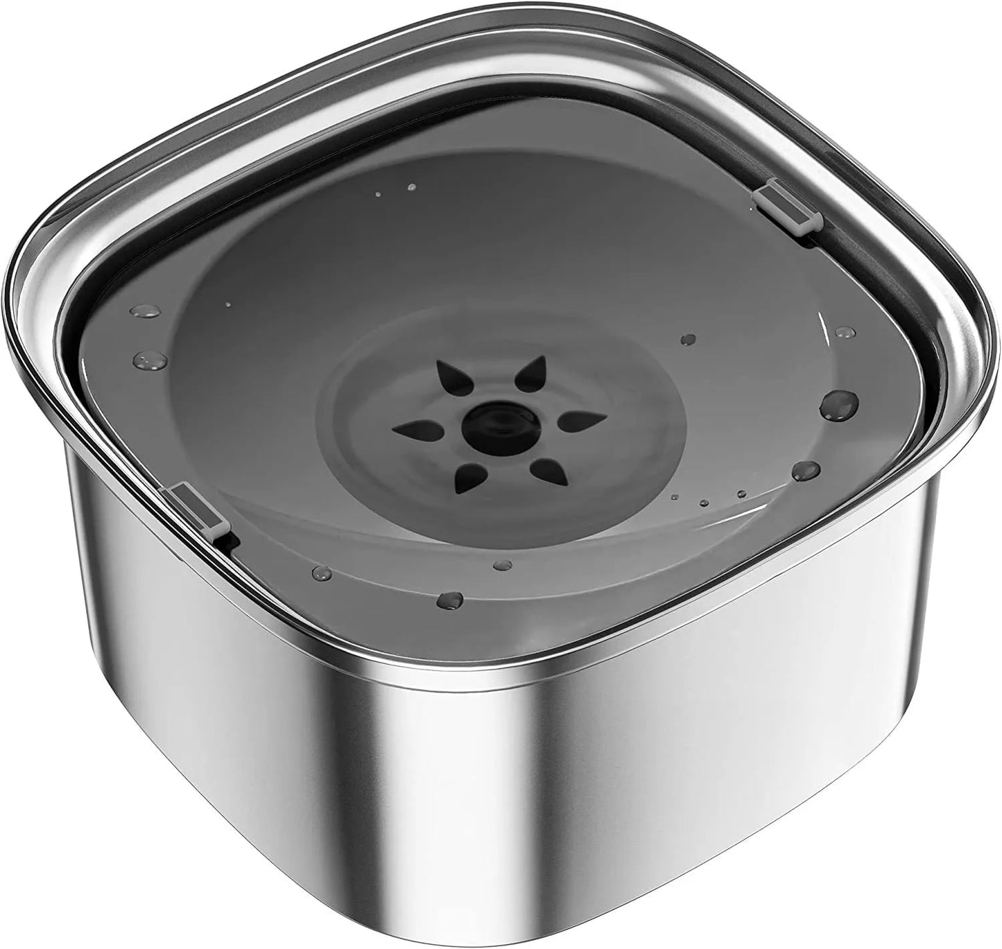 Purrfect Pet Kingdom® - Pet Stainless Steel Water Bowl Large Capacity Floating - Water Dispensers