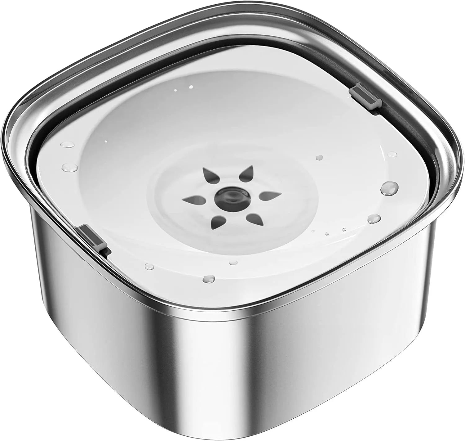 Purrfect Pet Kingdom® - Pet Stainless Steel Water Bowl Large Capacity Floating - Water Dispensers