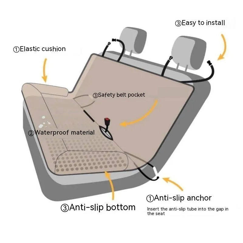 Purrfect Pet Kingdom® - Pet Supplies Rear Car Dog Bed - Dog Beds