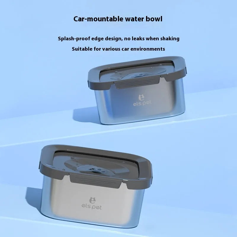 Purrfect Pet Kingdom® - Pet Water Bowl Stainless Steel Floating Bowl Water Feeder - Water Dispensers