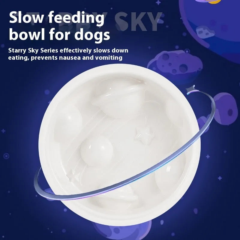 Purrfect Pet Kingdom® - Planet Shape Slow Feeding Bowl Non-slip Anti-tumble Dog - Bowls