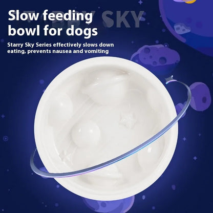 Purrfect Pet Kingdom® - Planet Shape Slow Feeding Bowl Non-slip Anti-tumble Dog - Bowls