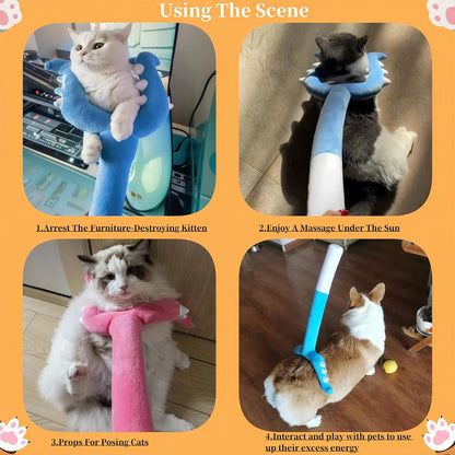 Purrfect Pet Kingdom® - Plush Cat Wand Toy Catch The Naughty Cat Wand Pet Toys - Cat Toys