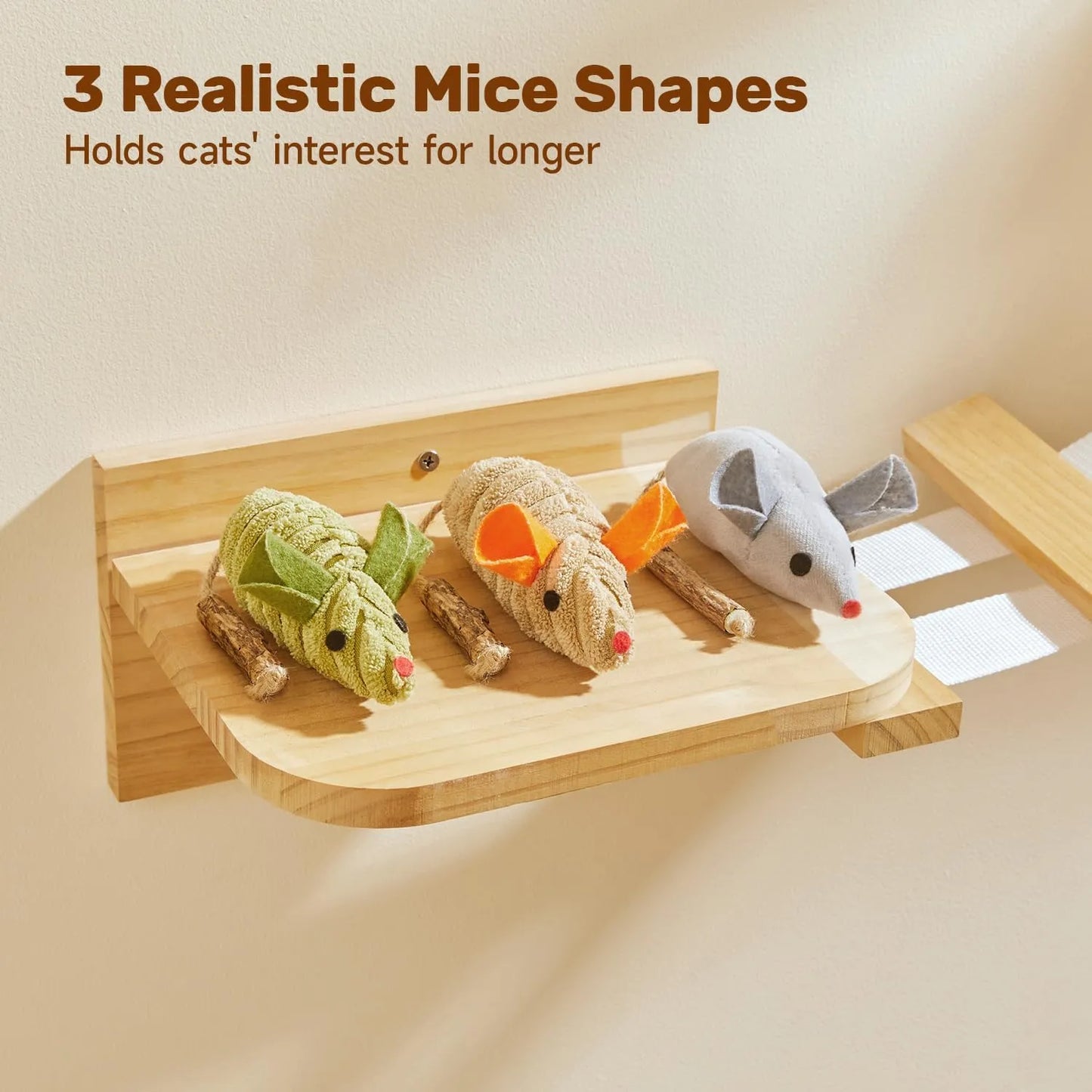 Purrfect Pet Kingdom® - Potaroma Cat Toys  Squeak Mice Interactive Catnip Silvervine - 4