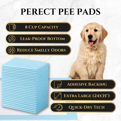 Purrfect Pet Kingdom® - Premium Absorbent Training Pads for Small Puppies 50 Count - Pet Training Pads