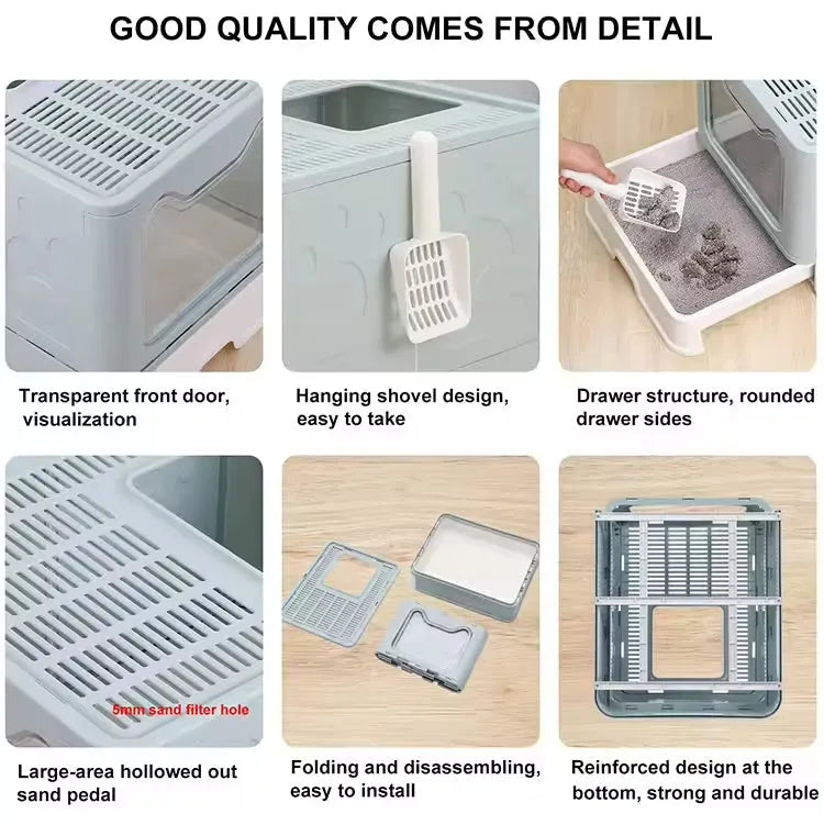 Purrfect Pet Kingdom® - Premium Architected Privacy Litter Throne for Cats and Pets - Cat Litter Boxes