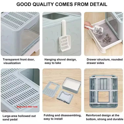 Purrfect Pet Kingdom® - Premium Architected Privacy Litter Throne for Cats and Pets - Cat Litter Boxes