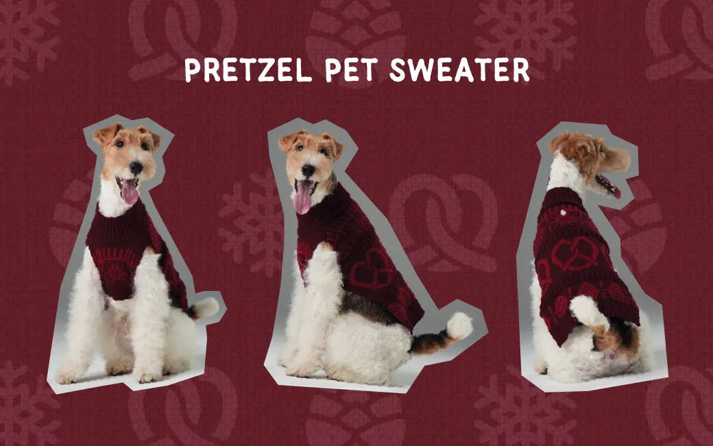 Purrfect Pet Kingdom® - Pretzel Pet Sweater - Burgundy Red - Pet Sweater