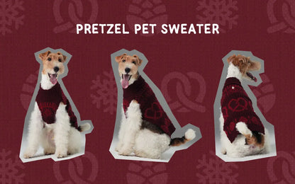 Purrfect Pet Kingdom® - Pretzel Pet Sweater - Burgundy Red - Pet Sweater