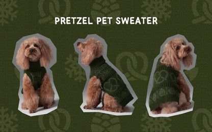 Purrfect Pet Kingdom® - Pretzel Pet Sweater - Olive Green - Pet Sweaters