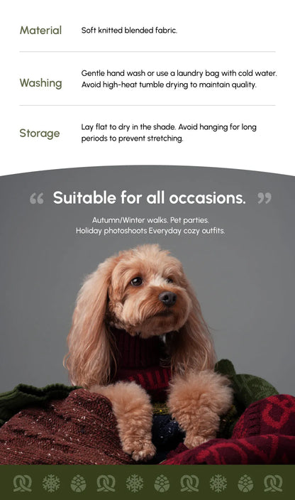 Purrfect Pet Kingdom® - Pretzel Pet Sweater - Olive Green - Pet Sweaters