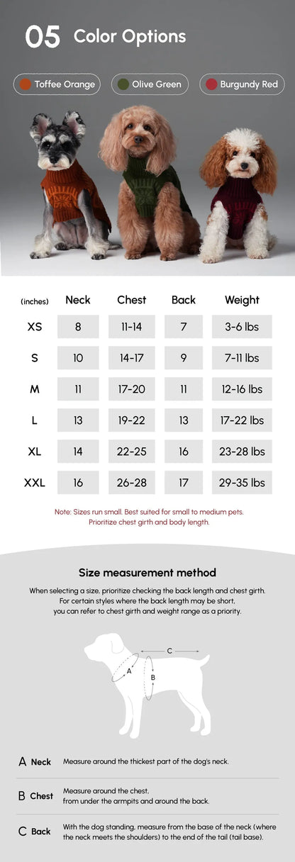 Purrfect Pet Kingdom® - Pretzel Pet Sweater - Olive Green - Pet Sweaters