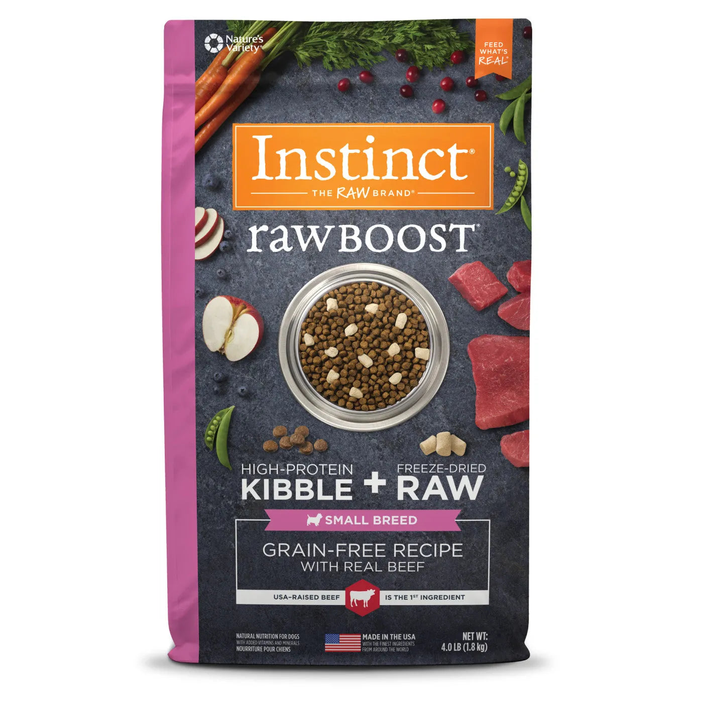 Purrfect Pet Kingdom - Purrfect Pet Kingdom  Instinct Raw Boost Adult Small Breed Grain Free Beef Dry Dog Food (3.5lb) - Food