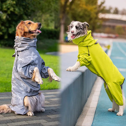 Purrfect Pet Kingdom® - Raincoat Outdoor Waterproof Reflective Coat For Large Dogs - Pet Rain Coats