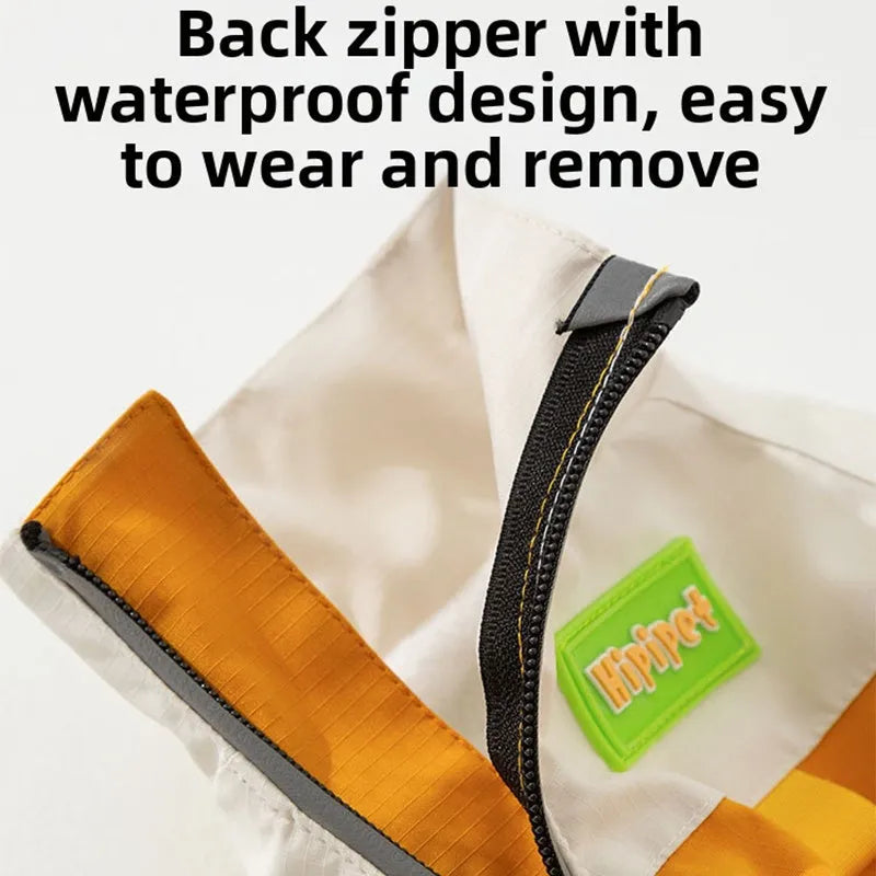 Purrfect Pet Kingdom® - Reflective Color Block Dog Jumpsuit, Waterproof Four-legged - 4