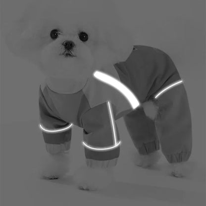Purrfect Pet Kingdom® - Reflective Color Block Dog Jumpsuit, Waterproof Four-legged - 4