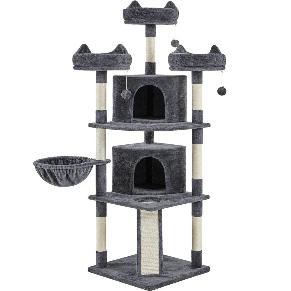 Purrfect Pet Kingdom® - Renwick Plush Multi-Level Cat Tree for Feline Adventures - Cat Trees & Towers