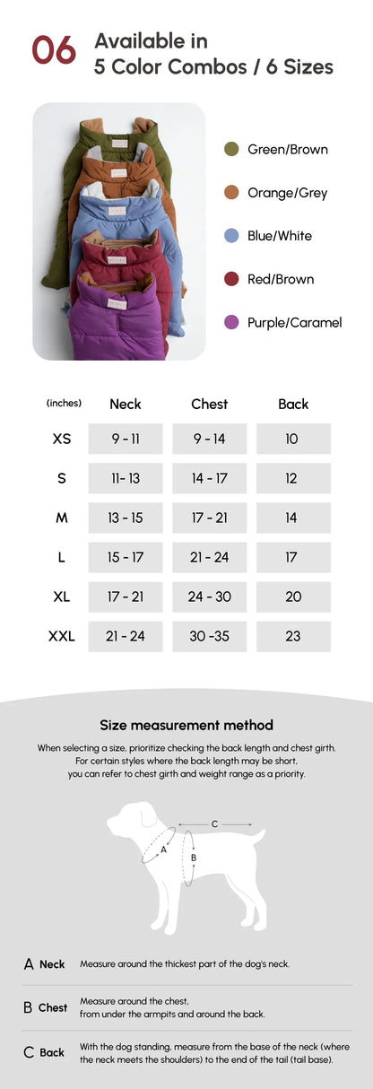 Purrfect Pet Kingdom® - Reversible Dog Vest Jacket -  Red Brown - Pet Vest