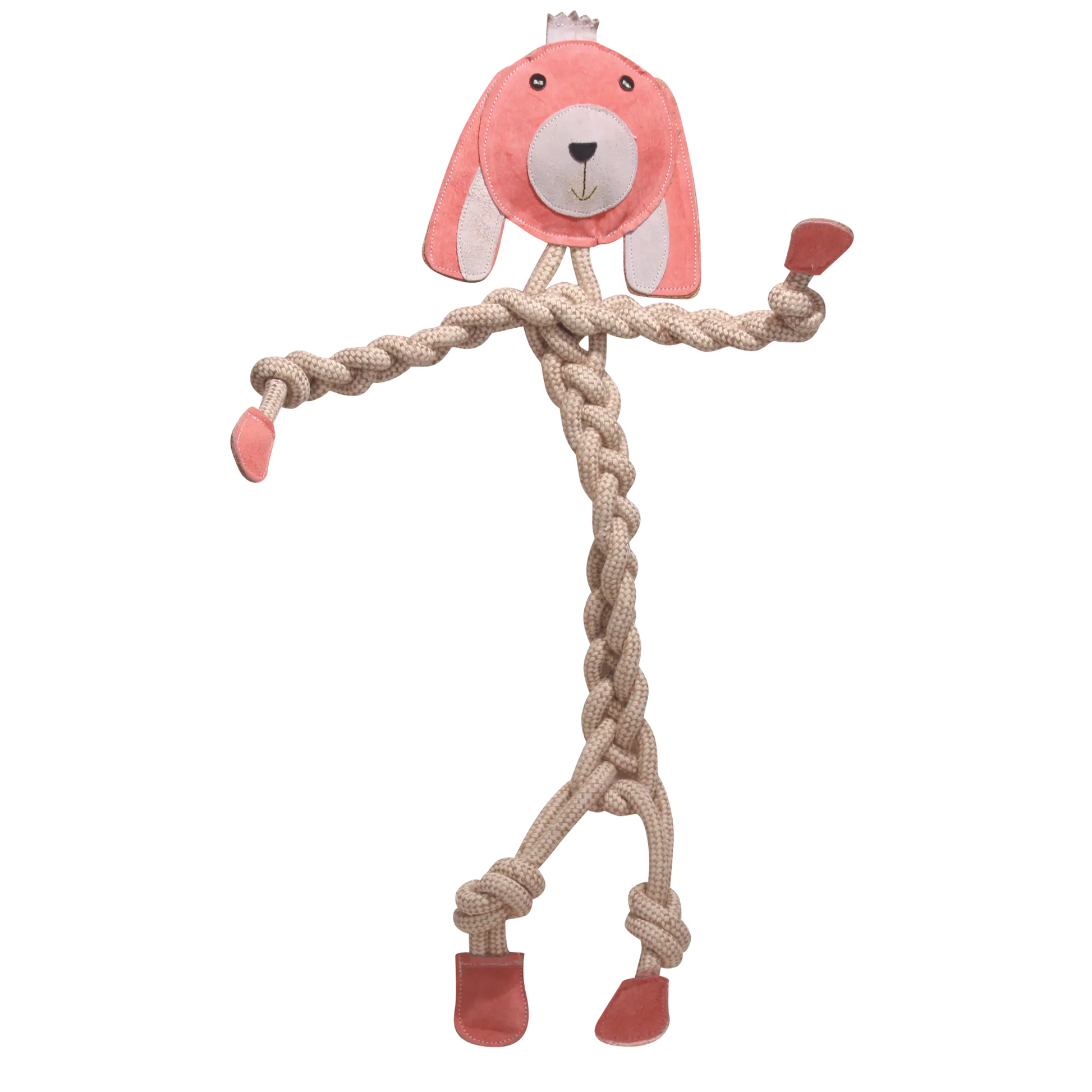 Purrfect Pet Kingdom - Rope Dog Toy - Bitsy Bunny Natural Rope Knottie Durable Large Chew - Toys