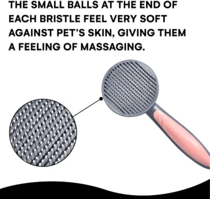 Purrfect Pet Kingdom® - Self Cleaning Slicker Brush For Cat And Dog With Long Or - Brushes