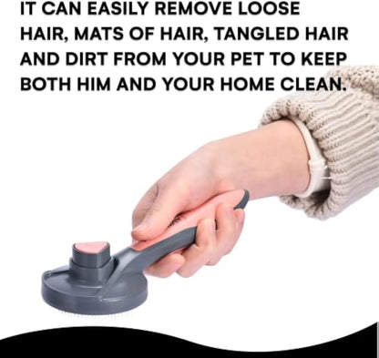 Purrfect Pet Kingdom® - Self Cleaning Slicker Brush For Cat And Dog With Long Or - Brushes