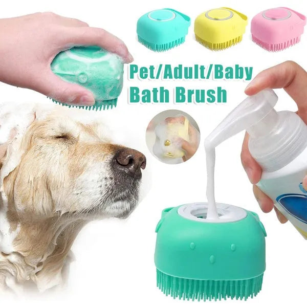 Purrfect Pet Kingdom® - Silicone Dog Bath Massage Gloves Brush Pet Cat Bathroom - Brushes