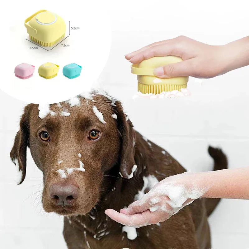 Purrfect Pet Kingdom® - Silicone Dog Bath Massage Gloves Brush Pet Cat Bathroom - Brushes