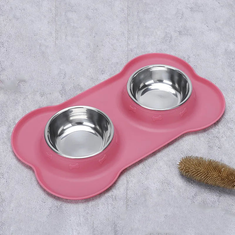 Purrfect Pet Kingdom® - Silicone Pet Bowl Roll Edge Anti Spill Portable And Foldable - Dog Travel Bowls
