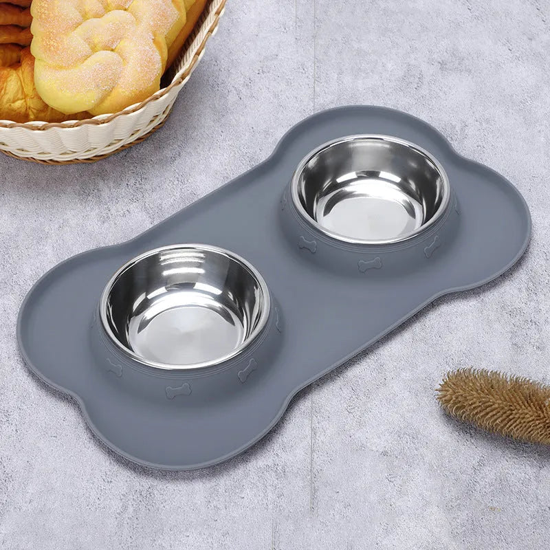 Purrfect Pet Kingdom® - Silicone Pet Bowl Roll Edge Anti Spill Portable And Foldable - Dog Travel Bowls