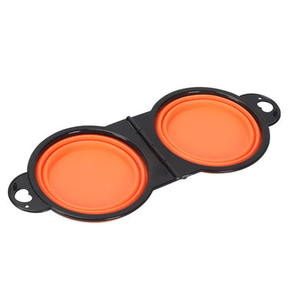 Purrfect Pet Kingdom® - Silicone Portable Outdoor Pet Folding Out Feeder One Dog - 0