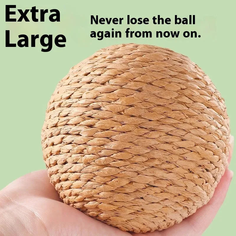 Purrfect Pet Kingdom® - Sisal Ball Oversized Cat Toy Self-Hi Relieving Stuffy - Cat Toys