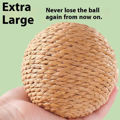 Purrfect Pet Kingdom® - Sisal Ball Oversized Cat Toy Self-Hi Relieving Stuffy - Cat Toys