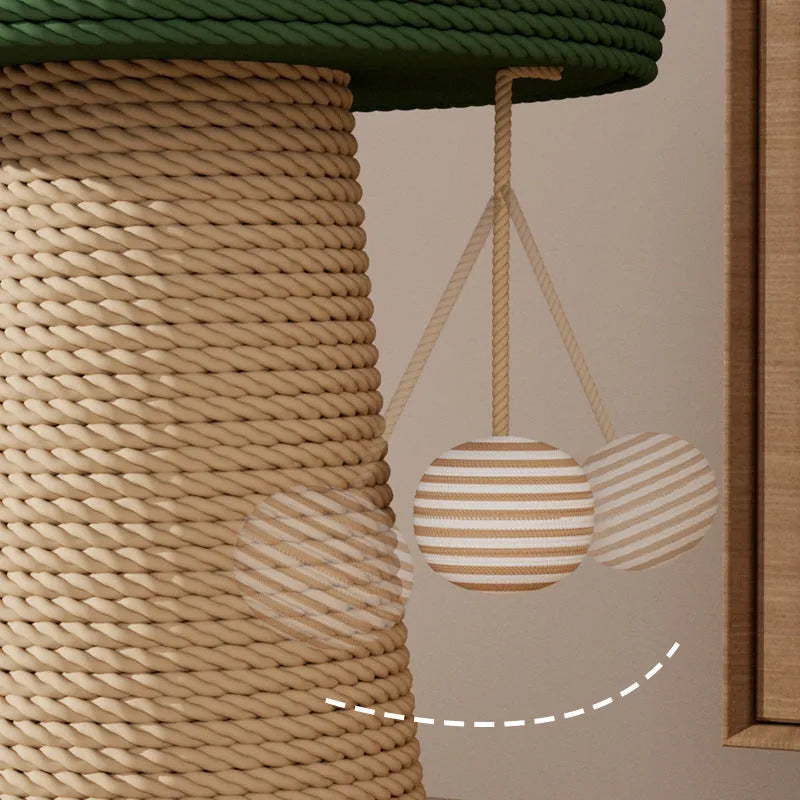 Purrfect Pet Kingdom® - Sisal Scratching Pole Mushroom Cat Scratch Board - 0