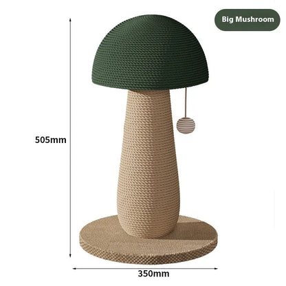 Purrfect Pet Kingdom® - Sisal Scratching Pole Mushroom Cat Scratch Board - Cat Scratchers