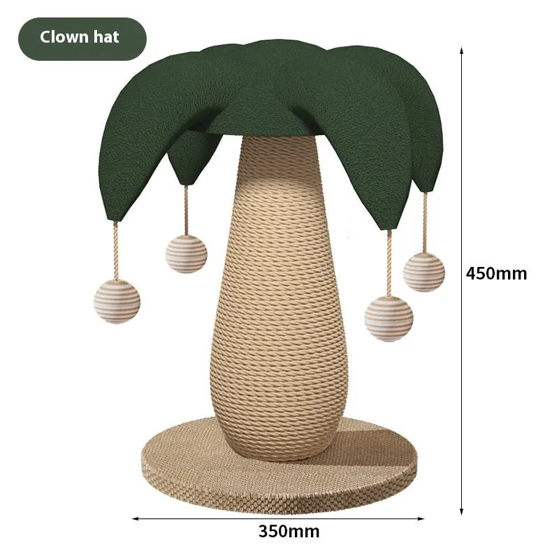 Purrfect Pet Kingdom® - Sisal Scratching Pole Mushroom Cat Scratch Board - 0