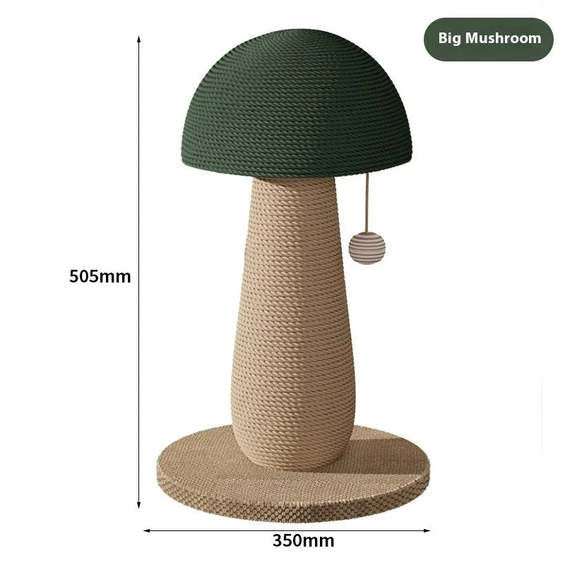 Purrfect Pet Kingdom® - Sisal Scratching Pole Mushroom Cat Scratch Board - Cat Scratchers