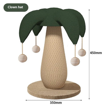 Purrfect Pet Kingdom® - Sisal Scratching Pole Mushroom Cat Scratch Board - 0