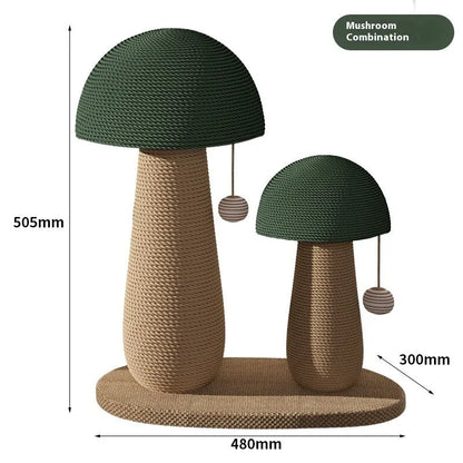 Purrfect Pet Kingdom® - Sisal Scratching Pole Mushroom Cat Scratch Board - Cat Scratchers