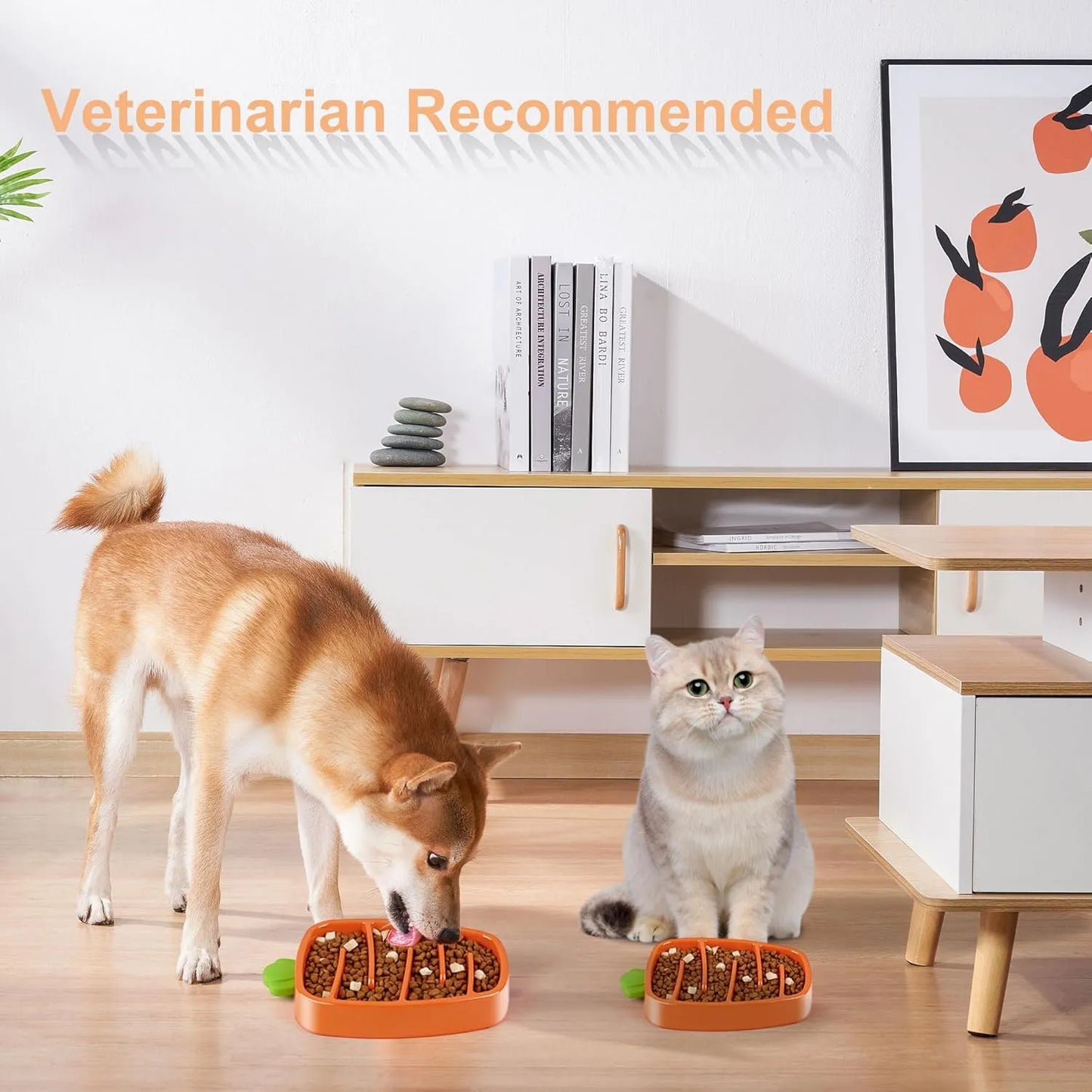 Purrfect Pet Kingdom® - Slow Feeder Dog Bowl, Dog Food Bowl For Small & Medium-Sized - Slow Feeder Bowls