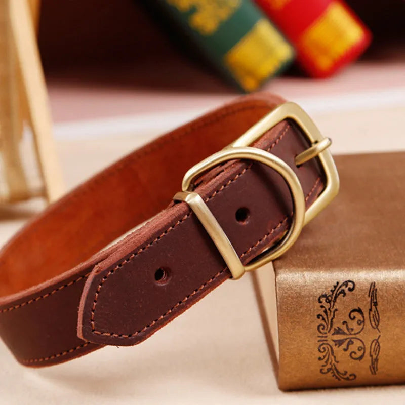 Purrfect Pet Kingdom® - Small And Medium Sized Dog Cowhide Pet Collar - Dog Collars