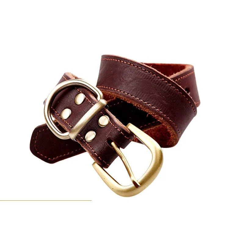 Purrfect Pet Kingdom® - Small And Medium Sized Dog Cowhide Pet Collar - Dog Collars