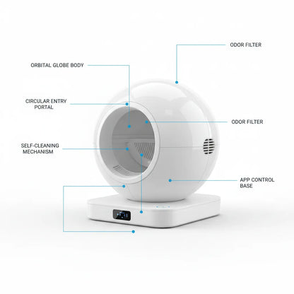 Purrfect Pet Kingdom® - Smart Automated Litter Box for Cats – Self Cleaning Tech - Cat Litter Boxes
