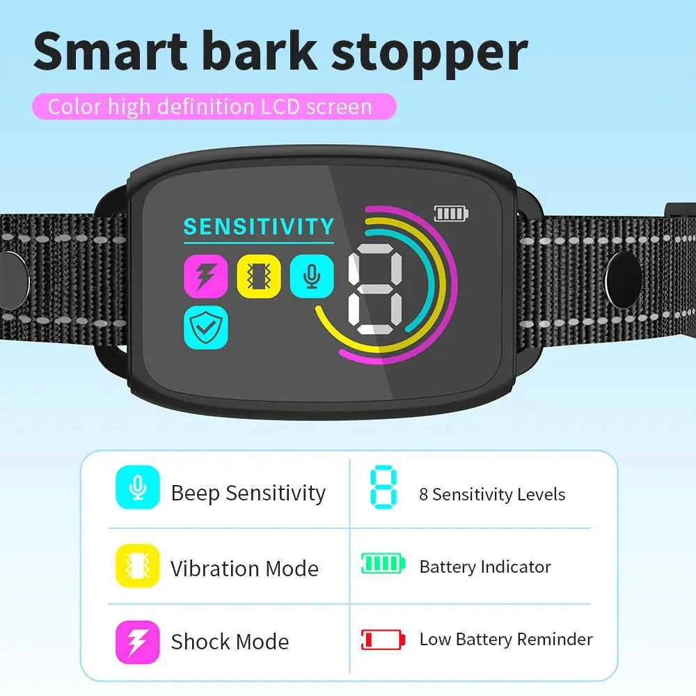 Purrfect Pet Kingdom® - Smart Automatic Anti Barking Dog Collar Rechargeable Bark - Pet Training Aids